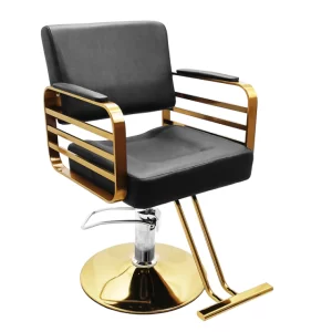 Cadeira de Cabeleireiro Grécia Fixa Base Redonda - Preto
